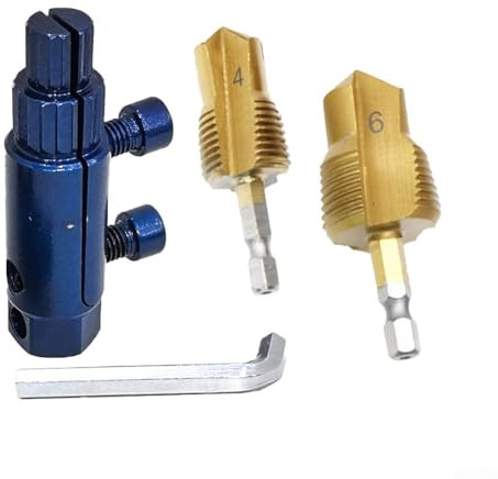 Punta per trapano filettata 3 in 1 per tubi, estrattore di viti rotte con funzione rubinetto e filettatura inversa, compatibile con PPR esagonale da 20 mm e