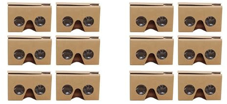 Youbones 12PCS 3D-Brille für Cardboard V2 VR 4,5-6-Smartphone + Stirnband