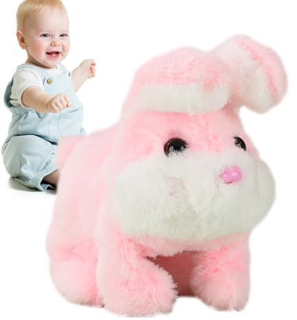 Générique Interactive Pet | Educational Rabbit Walking and Making Sounds - Interactive Plush Rabbit - Gift for Boys and Girls Birthday Christmas Easter