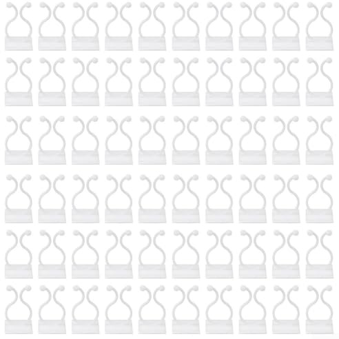 Lot de 60 clips muraux pour plantes grimpantes, support pour pothos et vignes, clips de jardin réutilisables pour intérieur et extérieur