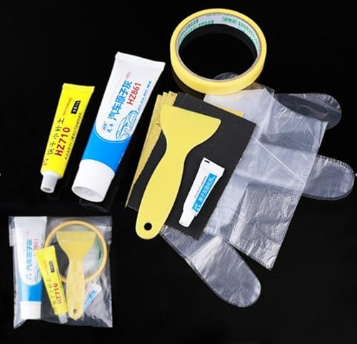 Spachtelmasse Auto, Autolack Kratzer Entferner, Glasfaserspachtel, Füllt Kratzer, Geeignet für Automobil-, Schiffs- und Metalloberflächen, 100 G + 20 G, Werkzeug Inklusive