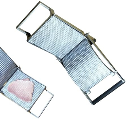 Meat Press, Meat Tenderizer Tool, Stainless Steel Manual Press, Heavy Duty Steak Flattening Tool, Marinade Kitchen Gear - for Beef Pork Chicken BBQ