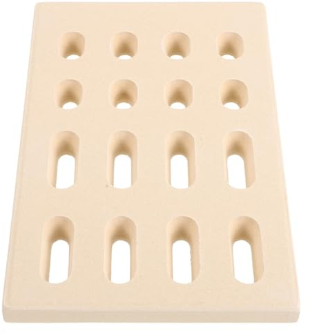 VANZACK Placa Difusora de Llama de Cerámica Beige para Parrilla de Gas, Resistente a Altas Temperaturas y Diseño Higiénico, Repuesto para Sistemas de Quemadores