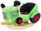 Bieco Plüsch Schaukeltier Traktor 60 cm | Kinder Schaukelstuhl mit Sicherheitsgurt | Baby Schaukel | Schaukel Kleinkind | Schaukeltier Baby Zimmer | Baby Schaukelwippe ab 9 Monate | Schaukelpferd Holz