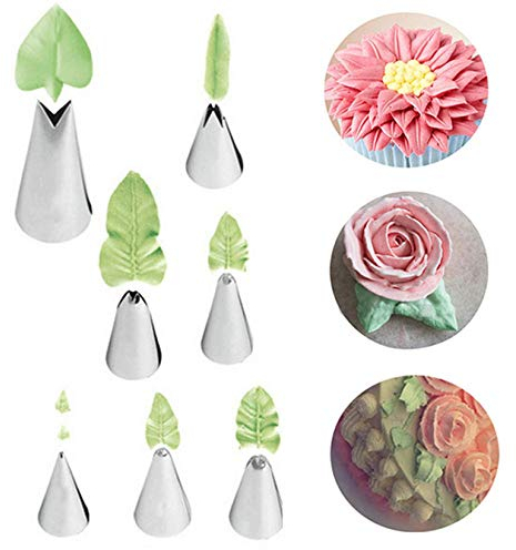 FantasyDay Decorazione Torte Set, 7 Pezzi Ugello in Acciaio Inossidabile Decorazione Pasticceria - Perfetto Bocchette Decorative Accessori per Torte,Cupcakes,Pasta di Zucchero,Biscotti e Pasticceria