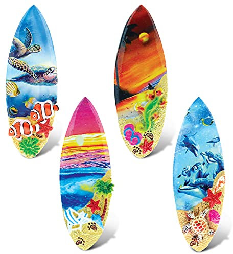 Cota Global Bunte Surf Boards – 3D-Designs – Sommer Magnet (4-Set) – Art. # 7585