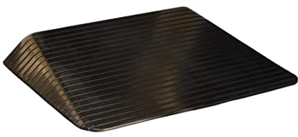 HomeCare Schwellenrampe aus gummi - (3,8 x 32 x 110 cm) - Türschwellenrampe türrampe vollgummi tuerrampe rollstuhl Gummirampe borsteinrampen auffahrrampe Schwellenrampe für Rollstühle und Roller