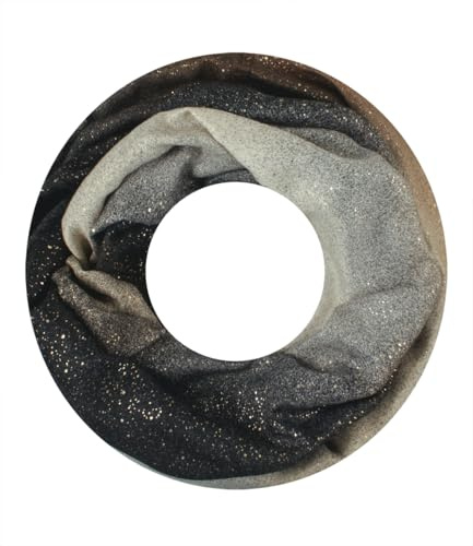 Majea Damen Loop Schal Schlauchschal Halstuch (880020) (schwarz 4)