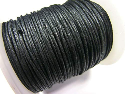 beadsvision 75m Baumwollband 1mm schwarz Baumwollschnur Baumwollkordel gewachst rund | Baumwollschnur, Baumwollkordel