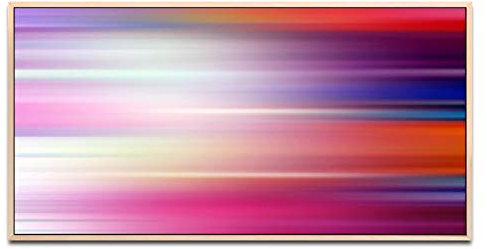 Bunter Hintergrund ca. 130x70cm Wandbild inklusive Schattenfugenrahmen naturfarbend - Panorama Leinwand Bild XXL Format Wandbilder Wohnzimmer Wohnung Deko Kunstdrucke
