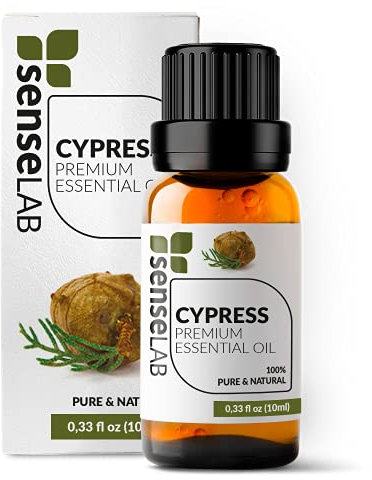 SenseLAB Cypress Essential Oil - 100% Pure Extract Cypress Oil Therapeutic Grade Essential Oils - for Diffuser and Humidifier - Relaxation and Skin Care Oil (10 ml)