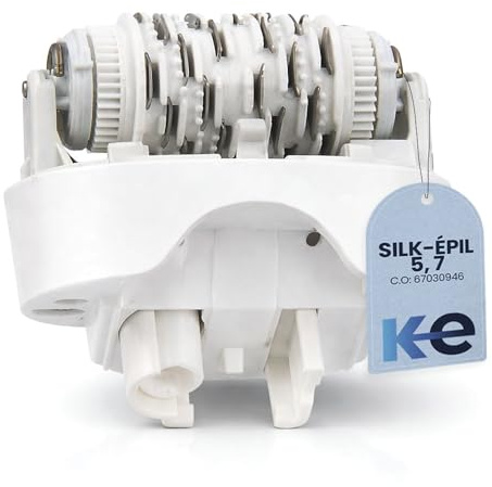 Anakel Home Epilierkopf 67030946 für alle Series 7 Epilator, Expressive Pro und Kompatibel mit Silk Epil 5 Epilierer | weiße Farbe | Epilierkopf aus Edelstahl | Modelle 5180-5780 7180-7891 | wasserdicht