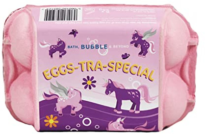 Bath Bubble & Beyond Eggs-Tra-Special Unicorn Eggs Bath Fizzers Blue Egg Box 6 x 55g