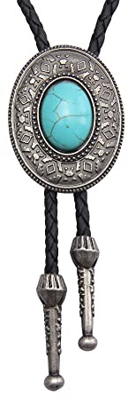 GelConnie Bolo Tie for Women Cowboy Tie Bolo Western Necklaces Bolero Tie Men Necklace Ties Turquoise Mens Leather Necktie
