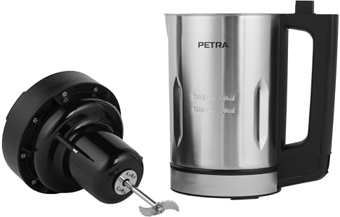 Petra PT5118V2VDEEU10 Gesunde Suppen-Zubereiter - 1,6l Edelstahl Krug, 5 Einstellungen, Warmhaltefunktion, Smoothie-Maschine, Digitales Steuerungs, Überlaufschutz, 900W, Automatisc Arbeitsspeicher