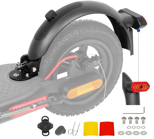 ulip Aluminium Schutzblech Hinten mit Bremse mit Abbiegewarnung Rücklicht mit Fernbedienung für Xiaomi M365 Pro Pro2 MI3 1S Lite Swagger 5 Elektro Scooter