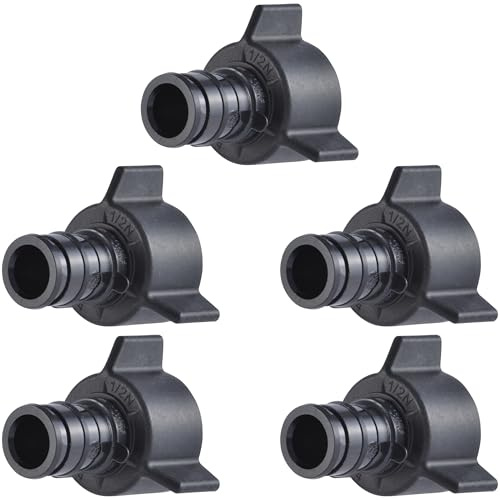 SharkBite 1/2 x 1/2 Inch NPSM Expansion FNPT Swivel Adapter for PEX-A Pipe, Pack of 5, Poly Plumbing Fittings, Female Adapter for PEX-A Tubing, UA526A7