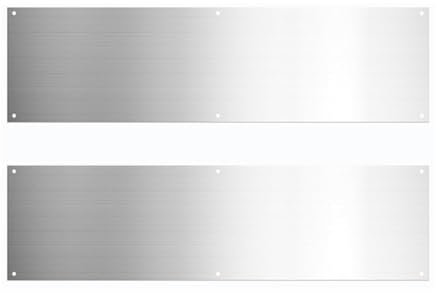 Juwaacoo Lot de 2 plaques de protection de porte en aluminium pour portes extérieures, décoration pour empêcher la porte de marcher