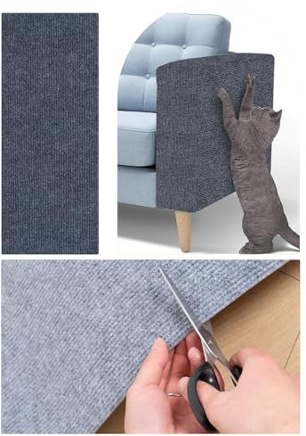 Kratzschutz Sofa Katze DIY Kratzteppich Selbstklebend 30x100cm, Katzen Kratzschutz Sofaschutz Katze, Kratzmatte Selbstklebend Kratzbrett Katze, Trimmbarer Teppich Kratzteppich Katze