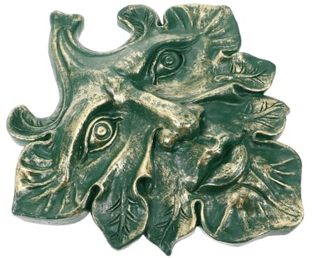 POPETPOP Sculpture Murale Artisanale Homme Vert en Résine Verte, Décoration Murale Unique et Polyvalente pour Jardin et Maison, Ornement Décoratif Vivant