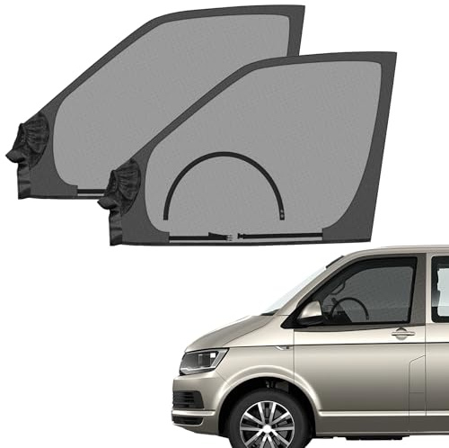 ZATOOTO Moskitonetz Seitenfenster Magnetisch für VW T4 T5 T6, Fliegengitter | Insektenschutz, Autofenster Moskitonetz für Vordertüren, Reißverschluss-Zugang, Optimale Belüftung, Outdoor Camping