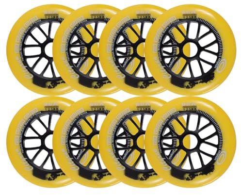 ANWEALTH Inline Skate Rollen Indoor/Outdoor Rollschuh Räder 6/8er Pack 85A Inline Skate Räder mit Lagern Rollschuh Skating Räder Trainingsräder 90 mm 100 mm 110 mm 125 mm
