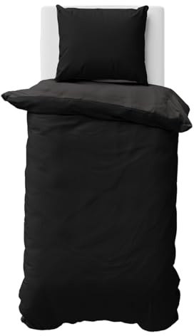 Visaggio Biber Bettwäsche 155x220 cm Winter Baumwolle Flauschig Warm Fein-Biber Bettbezug Winterbettwäsche Schwarz Anthrazit