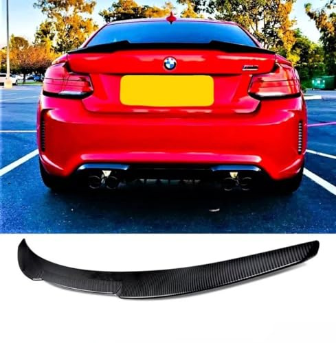 For Auto Perfectionists UK Rear Boot Spoiler Compatible With BMW 2 Series M2 F22 F87 2014-2021 M4 Style ABS Carbon Fibre