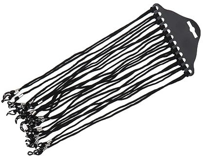 UKCOCO 1tasche Brillenband Aus Nylon Elastisch Und Weich Brillenseil Brillenkordel Zum Überhalsen Für Sport Und Alltag Schwarz Pro Beutel