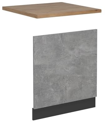 Vicco Façade R-Line, Béton, 60cm, PT Chêne, pour Une Combinaison Libre au Sein de systèmes de Cuisine modulaires