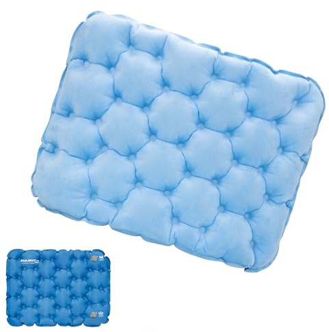 EULANT Velvet Cuscino Gonfiabile da Campeggio, Ultraleggero Morbido Cuscini Seduta per Stadio, Escursionismo, Pesca, Concerti, Tribune, Prato, Casa e Ufficio, Nylon 40D + Superficie Vellutata