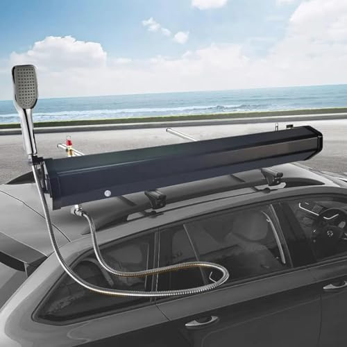 Doccia da Campeggio Portatile Serbatoio d'Acqua autopressurizzato per docce, Portapacchi Solare per Auto con Testa, per Lavaggio Auto all'aperto, Pulizia Animali Domestici, 30 l/7,93 galloni