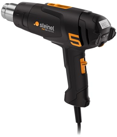 Steinel Pistola de aire caliente HM 2320 ESD, soplador de aire caliente de 2300 W, pantalla LCD, temperatura de 80 °C a 650 °C, modo ECO, cable de 3 m
