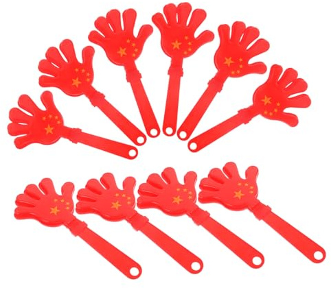 MAGICLULU 10pcs Hand Clappers Party Props Portable Lightweight Noise Makers with Bright Design for Festivals Sporting Events and Celebrations