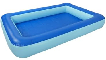 Gralara Piscina Gonfiabile Rettangolare per Bambini per Feste in Acqua in Giardino, 210 Cm