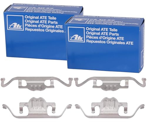 2X ATE Federn Klammern Bremssattel hinten | 2x 11.8116-0330.1 Kompatibel mit 5 (E60),5 Touring (E61),6 (E63),6 Cabriolet (E64),X5 (E70),X5 (F15, F85),X6 (E71, E72),X6 (F