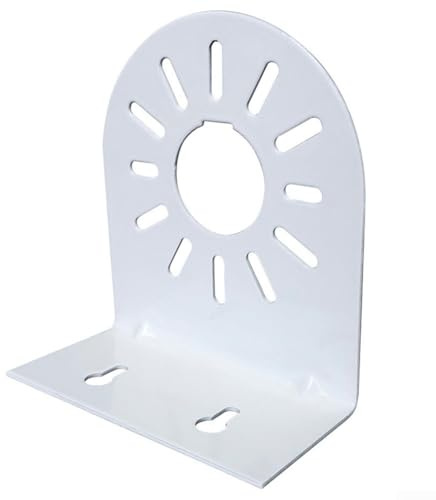 Soporte de pared de metal tipo L para cámara domo CCTV, soporte de base de techo para interiores y exteriores con tornillos, blanco