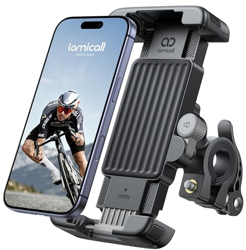 Lamicall Soporte Móvil Bicicleta Moto - 1S Liberación Rápida, 360° Rotación