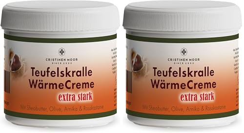 CristinenMoor Teufelskralle WärmeCreme extra stark mit Arnika 200 ml I Wärmesalbe für Nacken und Lendenbereich I bei Verspannungen der Muskulatur und Rücken (Packung mit 2)