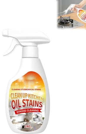 Clean Up Kitchen Oil Stain, Nettoyant Multi-usages 2026 pour Taches de Graisse Tenace - Formule Douce à Action Rapide, Heavy Oil Stain Cleaner Kitchen pour Grill et Restaurants, Cuisines