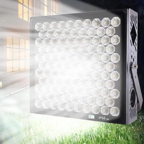 Proiettore A LED per Esterni, Luce di Sicurezza A LED da 200-5000 W, Faretto A LED, Ip66 Impermeabile, Super Luminoso, Vetro Antideflagrante, Luce da Lavoro A LED in Lega di Alluminio, L, 1000W