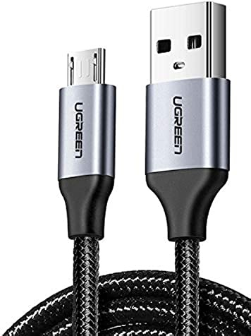 UGREEN Cable trenzado micro USB y USB-A de 1 m - Negro