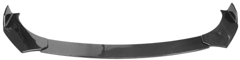 IKON MOTORSPORTS, Compatible with Most 62 - 66 Width Car, Adjustable A Style Front Bumper Lip Chin Splitter Spoiler Air Dam Carbon Fiber Print PP 3PCS