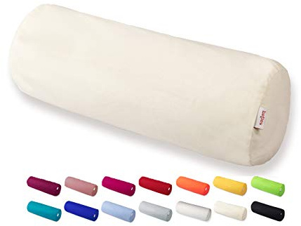 beties Basic XL Housse de traversin, environ 25 x 70 cm, 100 % coton, dans de nombreux coloris unis et vifs (couleur naturelle)