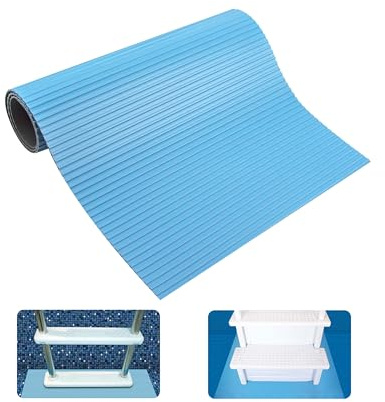 Swimline HYDROTOOLS Protecitve Pool Ladder Mat For Above Ground Pools Stairs, Steps, & Ladders | 48 x 60 INCH | Safety & Stability Swimming Pool Accessories | Made in USA | Premium Durable Material
