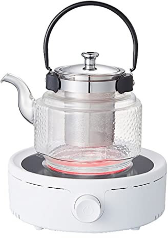 GaoYunQin 800 W Portable Cuisinière Électrique, Brûleur Infrarouge Multifonctionnel Café Maison Chauffe-Eau a Thé pour La Cuisine Camping Bureau, pour Le Réchauffement, Ébullition (Color : White)