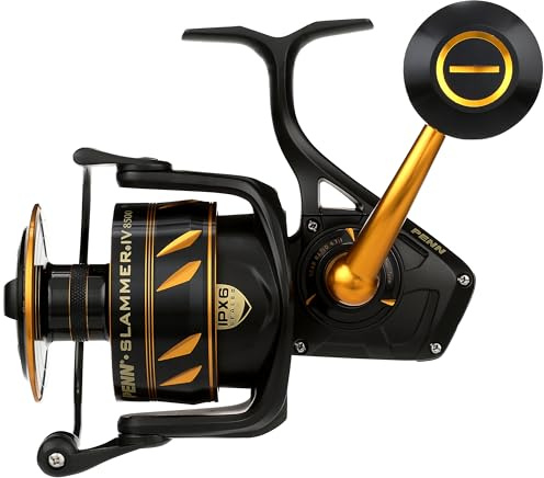 PENN Slammer IV Salzwasser-Spinnrolle – Vollmetall-, Hochleistungs-Spinn-, Jigging- oder Köderrolle – Boot, Ufer, Kajak