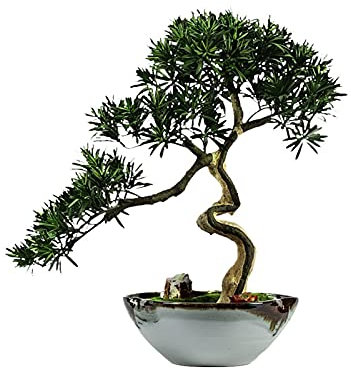 XXXXW Handmade 25.59 Inch Simulation Welcome Pine Tree Bonsai Simulation Tree Outdoor Garden Home Decoration New Chinese Simulation Tree Artificial Plant Fake Plant