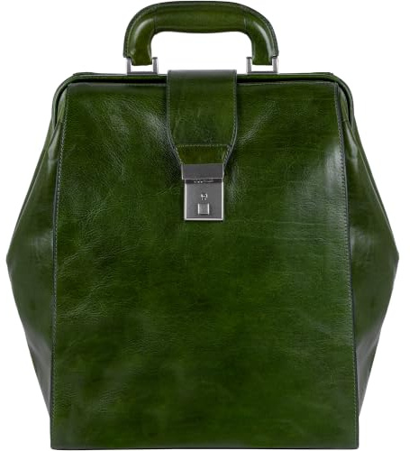 Time Resistance Herren Rucksack aus Leder - Handgefertigt in Italien - 100% Lederrucksack - Vintage Rucksack Damen und Herren
