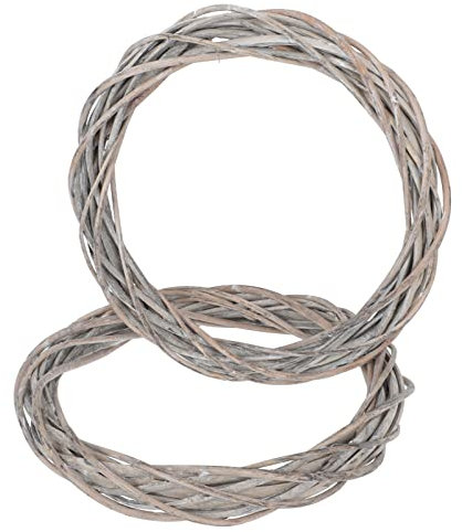 Cabilock 2stücke DIY Weihnachtsring Aus Rattan Hängender Weihnachtskreis Für Dekoration Blumenring Für Weihnachten Hochzeit Und Wohnen
